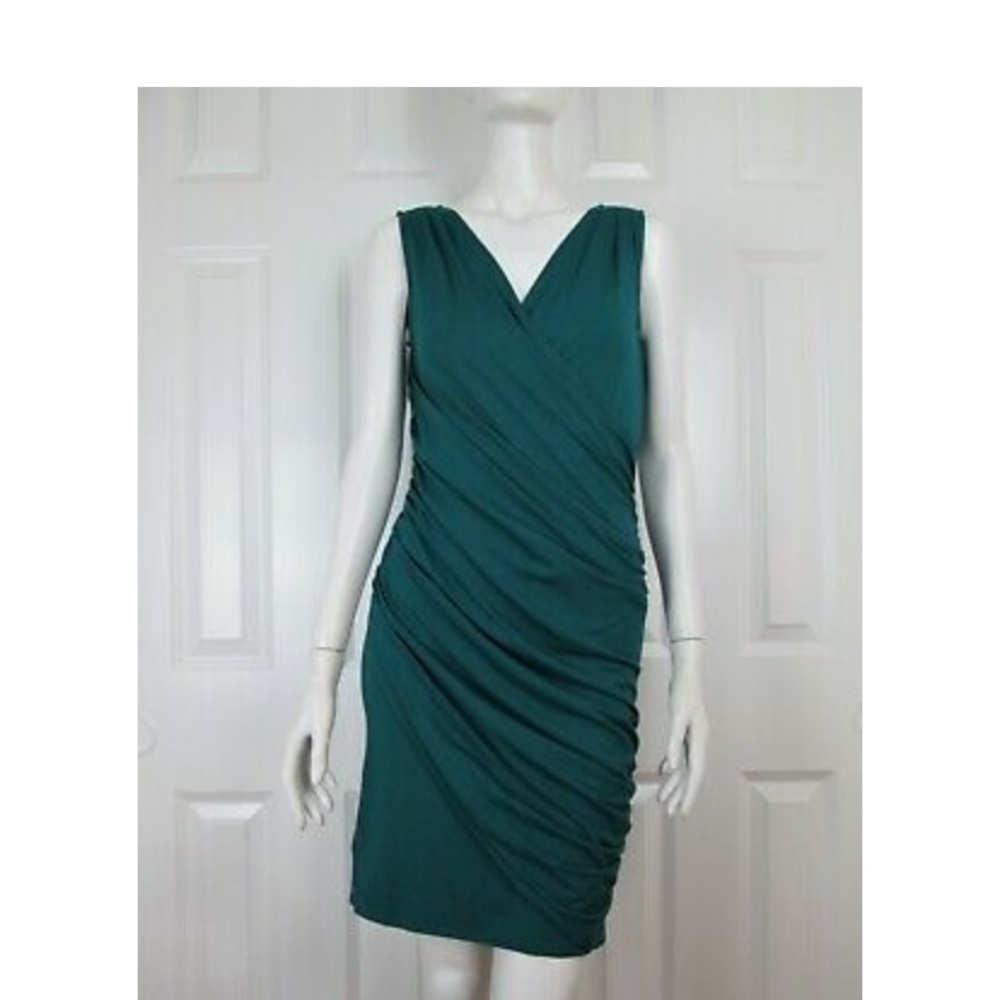 Ann Taylor Ruched Faux Wrap Dress